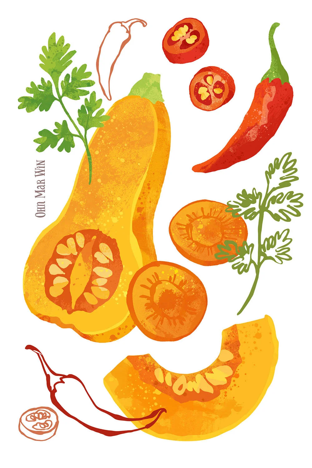 New Covent Garden Soup Pack Illustrations — Ohn Mar Win Illustration
